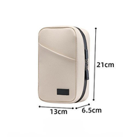 Sac de rangement numérique, boîte d'organisation de câbles portable, pochette de rangement pour chargeur et cordon d'alimentation, couleur unie