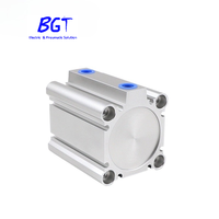 Cylindre pneumatique compact CDQ2B 50-30DZ, double action, cylindre fin en aluminium pour équipement d'automatisation industrielle