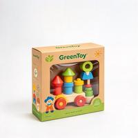 Boîte à jouets en kraft personnalisée multi-tailles avec fenêtre et languette de suspension pour l'emballage de jouets, vente en gros en vrac, directement de l'usine