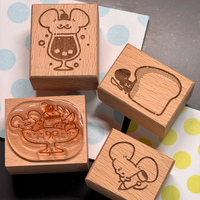 Tampons auto-encreurs en bois à motifs animaux mignons, nœuds Kawaii, lecture, croix, boissons, vie quotidienne, dessins animés, papeterie, scrapbooking, journalisation DIY