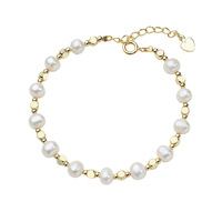 Bracelet en perles d'eau douce naturelles de 5 mm pour femmes, design carré de niche, fait main, perles, bijoux de luxe légers, vente en gros