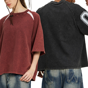 Streetwear Brand Heavyweight Washed Women Cotton Jersey <b>T</b>-<b>shirt</b> <b>Men</b> Teenagers Sports Casual Fashion Jersey Style Short Sleeve - Product Image 4