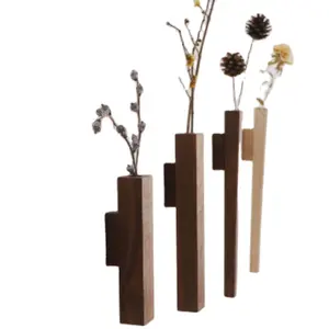 Massief Hout Nordic Slaapkamer Muur Bloemen Gedroogde Bloem Muur Opknoping Decor