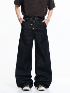 กางเกงยี<span class=keywords><strong>น</strong></span>ส์ชายชายเสื้อมีขอบทรงกางเกงเดนิมใส่สบาย - Product Image 1