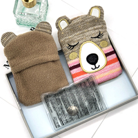 Réchauffeur de main réutilisable de la chaleur instantanée portative de beau modèle d'ours avec l'OEM/ODM tricoté de couverture