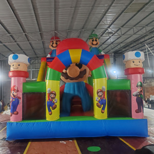 20x13 pies grandes niños inflables Super Marios saltar castillo hinchable Casa de rebote inflable con toboganes dobles para fiesta - Product Image 3