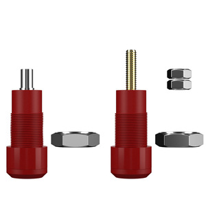 Brass Nickel Plated Panel <strong>Socket</strong> with Banana <strong>Socket</strong> <strong>28mm</strong> - Product Image 1