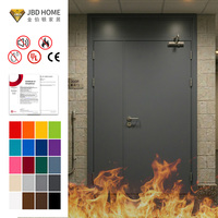 Portes d'urgence coupe-feu en acier, portes doubles résistantes au feu, sécurisées, pour projets industriels, portes extérieures