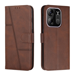 Stock prêt pour Tecno Spark Go 2023 couture Texture mollet boucle étui de téléphone en cuir - Product Image 1