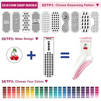 Chaussettes de yoga personnalisées New East Crew Athletic Jacquard à volants en coton peigné, chaussettes antidérapantes pour le ballet et le Pilates