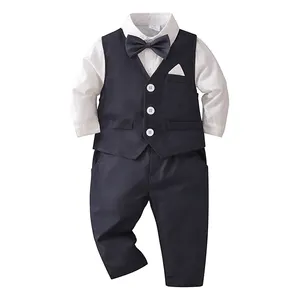 Wholesale Low Price Boutique Spring Baby Boy Birthday Party Wear Dress Children Clothing Designer Clothes Fashions Set Wear