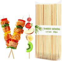 En gros, Brochettes japonaises en bambou de 40 cm, écologiques, de qualité alimentaire, compostables, pour barbecue, grand kit, sac compostable inclus, écologique