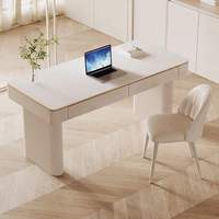 Bureau compact en fer de style crème, couleurs personnalisables, moderne, minimaliste, écologique, durable, avec rangement, haute qualité pour la maison