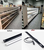 Étagère de gondole sur mesure éclairage Led blanc chaud aimant amovible solution d'éclairage Plug and Play pour étagère universelle de magasin de détail