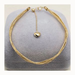 Pulsera Xinfly para Mujer 2024, Oro Puro de 18k, Cadena Trenzada de 3 Hilos de 5.5mm, para Mujeres y Niñas - Product Image 1