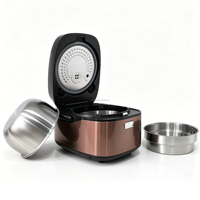 Autocuiseur Électrique Professionnel 5L 1200W à Cuisson Rapide et Lente, Faible Teneur en Sucre et en Glucides, Chauffage par Induction, pour Camping-Car, avec Minuteur Retardé