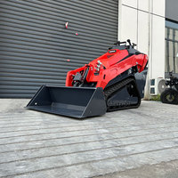 Mini Skid Steer Loader Kompak, Kendaraan Skid Steer Beroda Kecil, Kontrol Penggerak Responsif, Daya Gali Kuat, Mini Skid Steer Loader