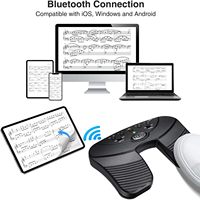 LEKATO Pédale sans fil rechargeable pour tourneur de pages Bluetooth pour iPad, tablettes, téléphones Android et iOS, instrument de musique