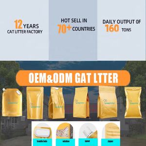 Vente en gros Emballage sanitaire écologique Litière pour chat au manioc Arène de sable pour chat de qualité pour chats - Product Image 4