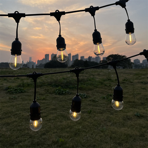 Iluminación decorativa al aire libre de plástico luces de cadena S14 10m <span class=keywords><strong>48FT</strong></span> 20m impermeable LED festón de Navidad para decoraciones - Product Image 1