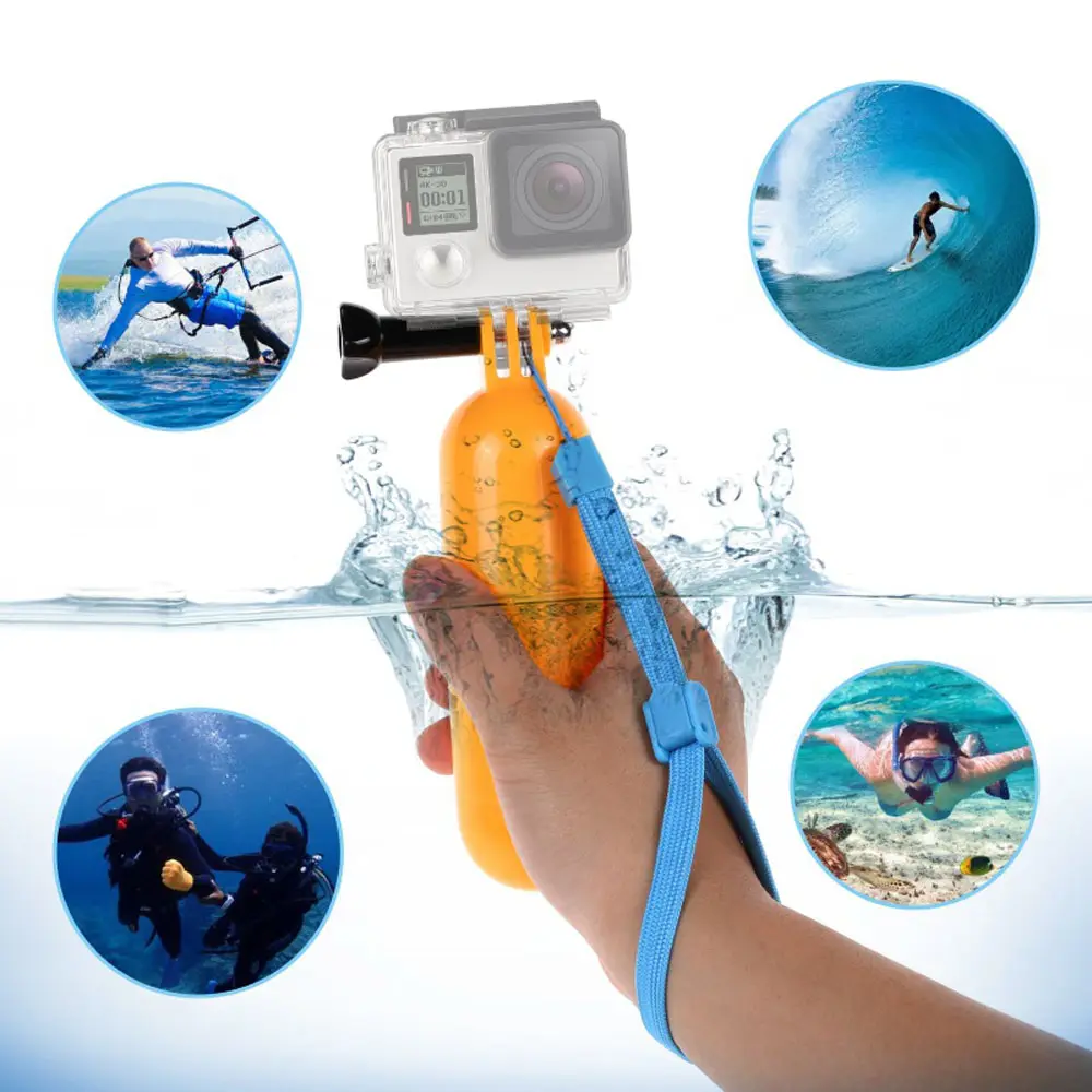 Handle Float Bobber Grip Waterproof for 6 5 4 Session 4K SJ5000 SJ7 Action Camera Bobber for Go pro 6 Accessory