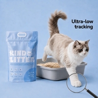 Litière pour chat en tofu 100% naturelle à base de fibres végétales, agglomérante rapide, sans poussière, jetable dans les toilettes, vente en gros usine