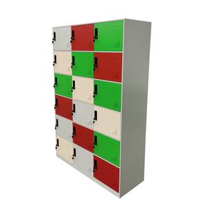 फैक्ट्री 18 डोर स्टील लॉकर के साथ पैडलॉक धातु कैबिनेट लोहे के अलमारी भंडारण के साथ मुख्य लॉक इकट्ठे कर्मचारी वार्डरोब जिम स्कूल - Product Image 4