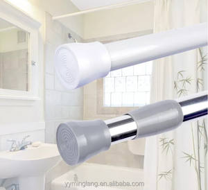 Séchoir à vêtements télescopique épaissi sans perçage, support de garde-robe de style nordique, tringle à rideau de douche de salle de bain - Product Image 3