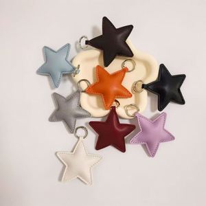 Breloque de sac en cuir PU HR, pendentif élégant, ornement à cinq branches, pendentif coloré pour téléphone portable, idéal pour les cadeaux - Product Image 3