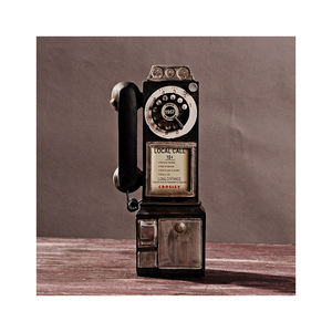 1 pcs Modèle de téléphone artisanal en résine de style campagnard américain-Décoration intérieure et ornement de bureau créatifs - Product Image 4