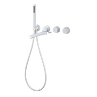 Ensemble de mitigeur de douche pour salle de bain, robinet thermostatique en laiton brossé noir, jet doux et pluie, utilisation hôtelière