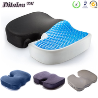 Magnifique coussin de siège en gel pour voiture avec mousse à mémoire de forme Décompression à rebond lent et oreillers lombaires confortables