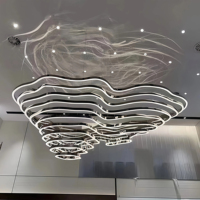 JYLIGHTING Lustre d'ingénierie de luxe léger, style nordique, pour hall d'hôtel, villa atmosphérique, et salon de duplex