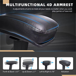 Silla de Oficina Resistente para Personas Altas y de Gran Tamaño, 500 LBS, Reposabrazos 4D, Respaldo Ajustable, Asiento con Espuma Viscoelástica y Resorte - Product Image 4