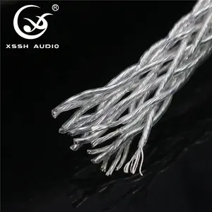 Banana Plug Speaker Line YIVO XSSH Audio HIFI DIY Hi-end 8N OCC Pure Copper Silver Plated 8.3mm Speaker Cable Wire Power Cord