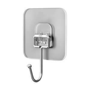 Adhesive Hooks Rectangle Transparent Heavy Duty Wall Mounted Punch Free <b>Kitchen</b> <b>Storage</b> Hook - Product Image 5