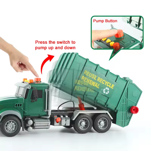 <span class=keywords><strong>Camion</strong></span> della <span class=keywords><strong>Spazzatura</strong></span> <span class=keywords><strong>Giocattolo</strong></span> con Effetti Luminosi e Sonori, Piccolo Veicolo a Frizione per il Riciclaggio, <span class=keywords><strong>Camion</strong></span> Verde per la Raccolta Rifiuti per Bambini - Product Image 2