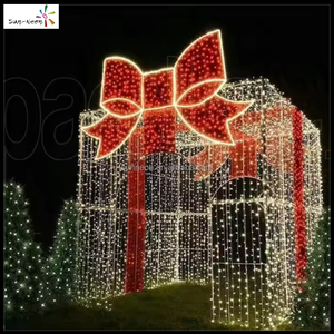 Suministros de decoración navideña, luces LED de Navidad, caja de regalo con motivo luminoso, luz para exteriores para Año Nuevo - Product Image 5