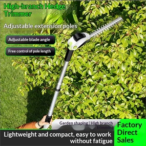 Taille-haie 3-en-1 pour haies hautes, <span class=keywords><strong>coupe</strong></span>-clôtures, sécateur, <span class=keywords><strong>coupe</strong></span>-herbe, désherbeur de pelouse sans fil, outil de jardinage électrique - Product Image 4