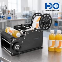 Applicateur d'étiquettes manuel de table pour bouteilles rondes de shampoing, bière, cosmétiques et canettes