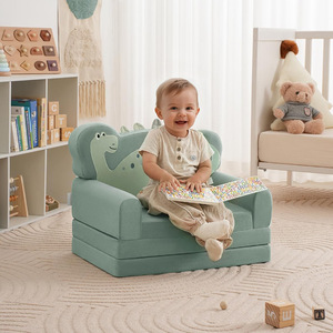 Canapé pliant pour enfants, coussin en mousse haute densité, siège individuel pour enfants de 2 ans et plus, avec accoudoirs, matériau en tissu - Product Image 4