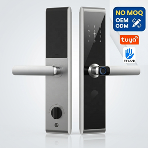 Serrure <span class=keywords><strong>de</strong></span> porte intelligente Tuya WiFi TTLock 2026 avec empreinte digitale biométrique, entrée sans clé et télécommande pour portes en aluminium, acier ou bois - Idéale pour la maison - Product Image 1