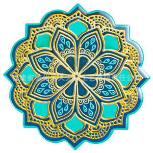 Creative <b>Ceramic</b> <b>Coasters</b> Round Irregular Shape Flowers Pattern Heat Insulating Non Slip For Coffee Tea Home Use - Product Image 4