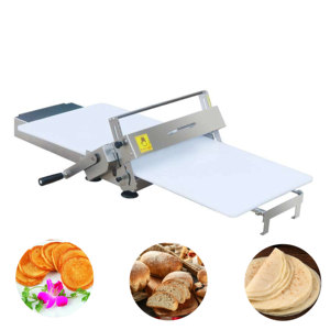 Laminoir à pâte manuel avec réglage fin de 0,5 mm, convoyeur pliable pour la transformation des croissants, des pâtes feuilletées et des pains plats - Product Image 1
