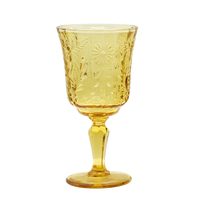 Verres à vin vintage à motif gaufré unique, verrerie à pied transparente pour mariages et fêtes, verre à vin rouge