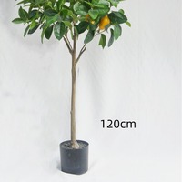 Citronnier artificiel, arbre fruitier en pot, plante verte pour la décoration intérieure de style nordique, affichage commercial pour la photographie
