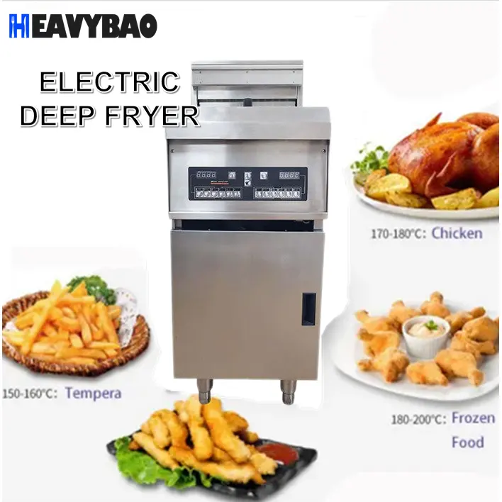 Heavybao Commercial Computer Control Timer Temperature Setting Fried Furnace Electric Deep Fryer Industrial Deep Fat Fryer