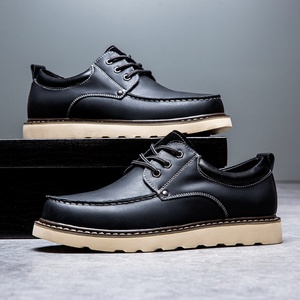 Chaussures de marche élégantes et classiques pour hommes Dreamy Stark en cuir véritable à lacets, à talon bas, respirantes, avec semelle intermédiaire en caoutchouc, grandes tailles - Product Image 2