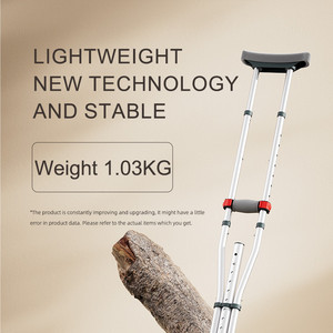 Телескопические костыли MSMT из алюминия, портативные, медицинские, для взрослых, оптом, складные, подмышечные, для инвалидов, регулируемые по высоте - Product Image 2