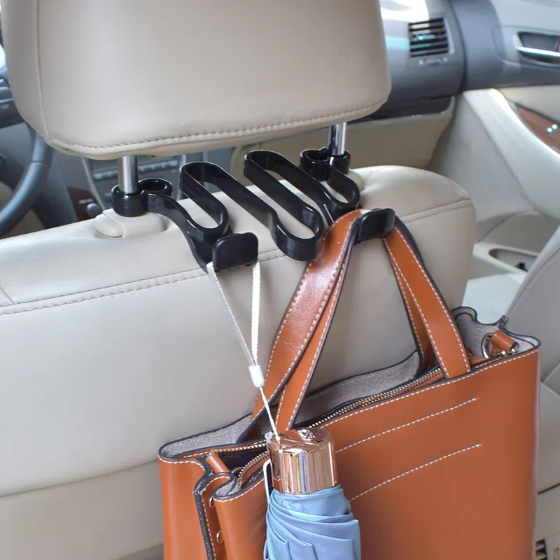 Mehrzweck-Kopfstütze auf Rücksitz des Auto/Fahrzeugs mit Haken für 2 Handtaschen, Babyflaschenhalter